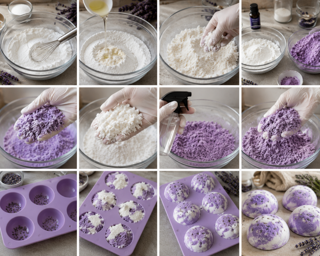 How to make two-tone bath bomb
